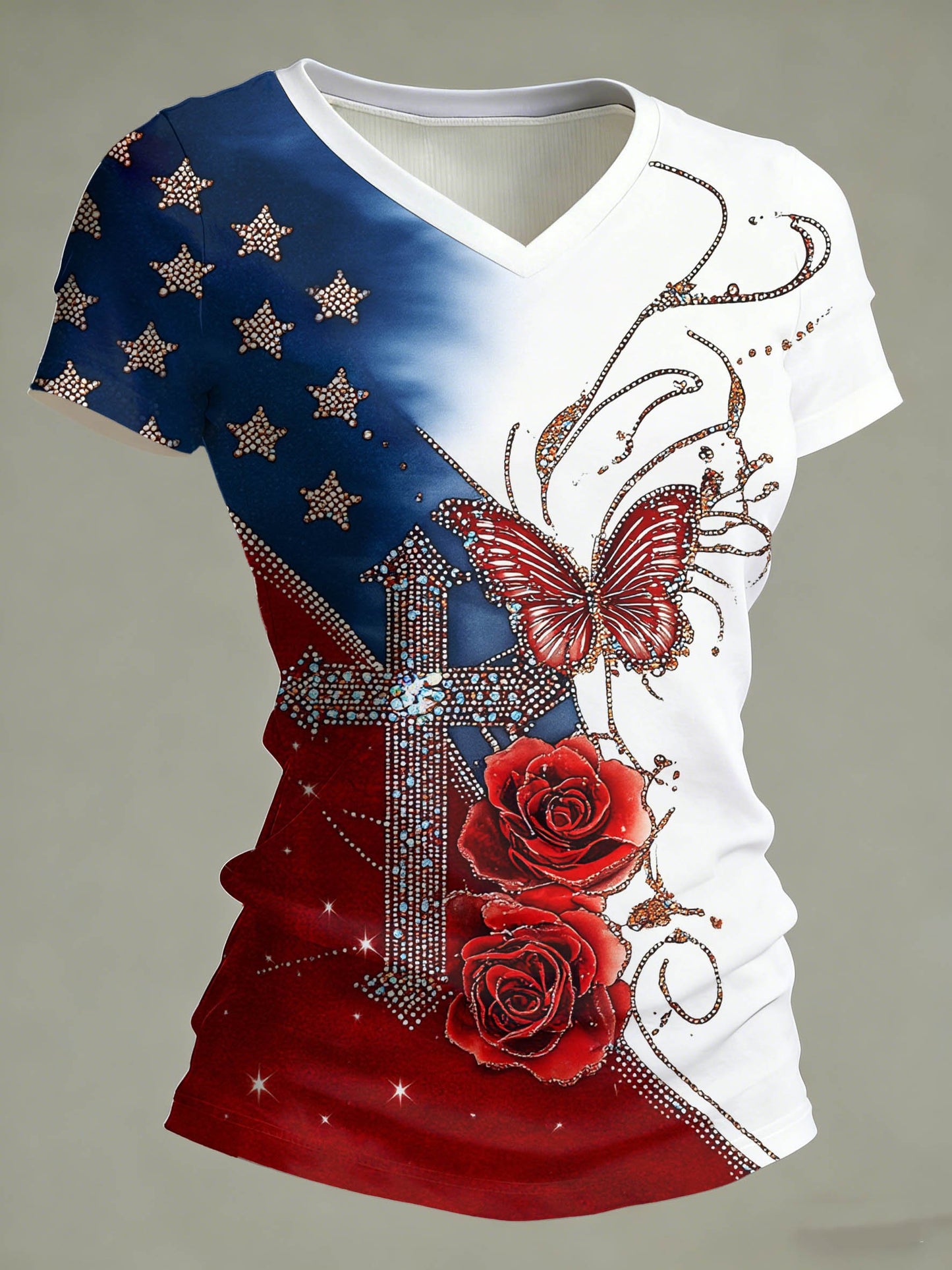 Women's Vintage Faith American Founding 250th Anniversary Short-Sleeved T-Shirt