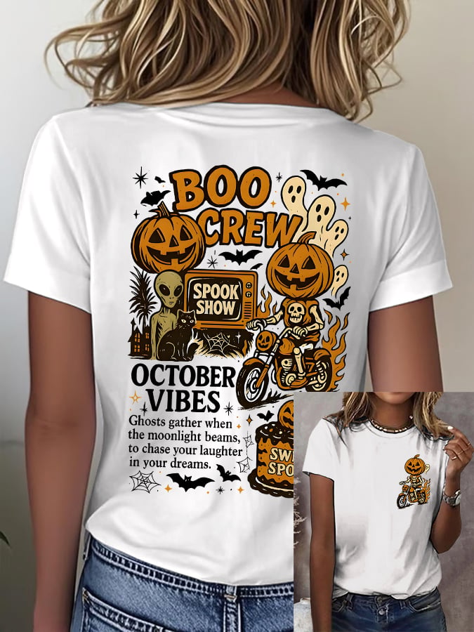 🔥HOT SALE🔥Women'S Casual Halloween Short Sleeve T-Shirt