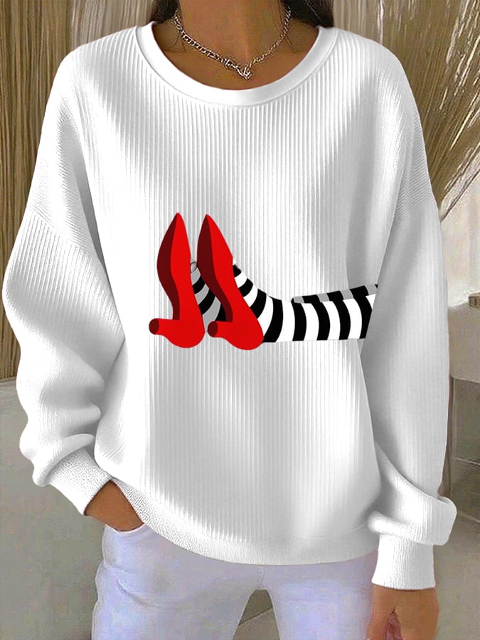 🔥HOT SALE🔥Women's Halloween Textured Sweatshirt