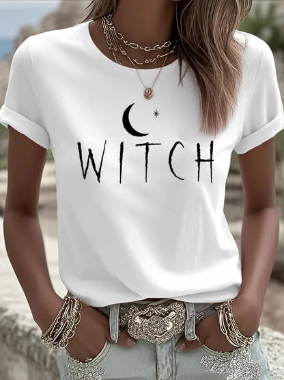 🔥Buy 2 Get 10% Off🔥Women's Witch Print Casual T-shirt