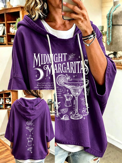 Women's Midnight Margaritas Print Hooded Sweatshirt