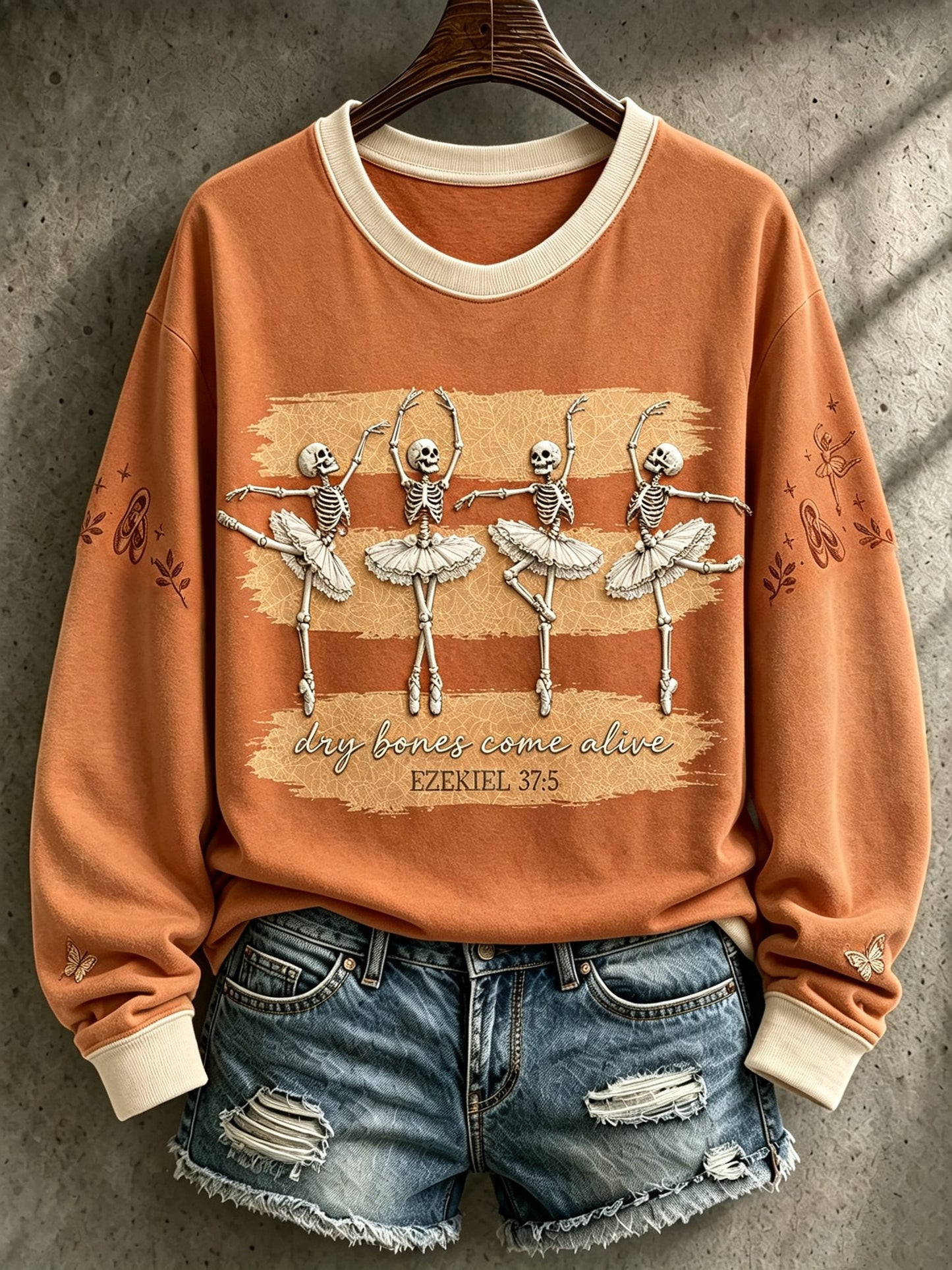 Women's Casual Printed Long-Sleeve Sweatshirt