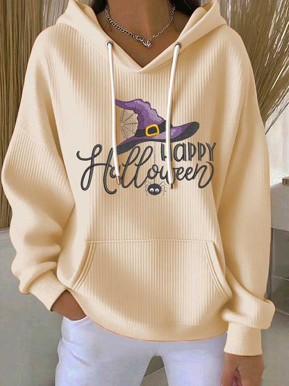 Women's Halloween Printed Casual Hooded Sweatshirt