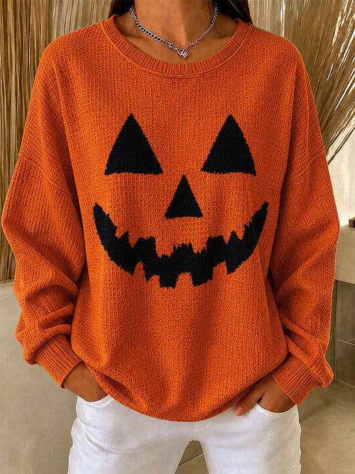 Women'S Halloween Pumpkin Emoji Hoodie