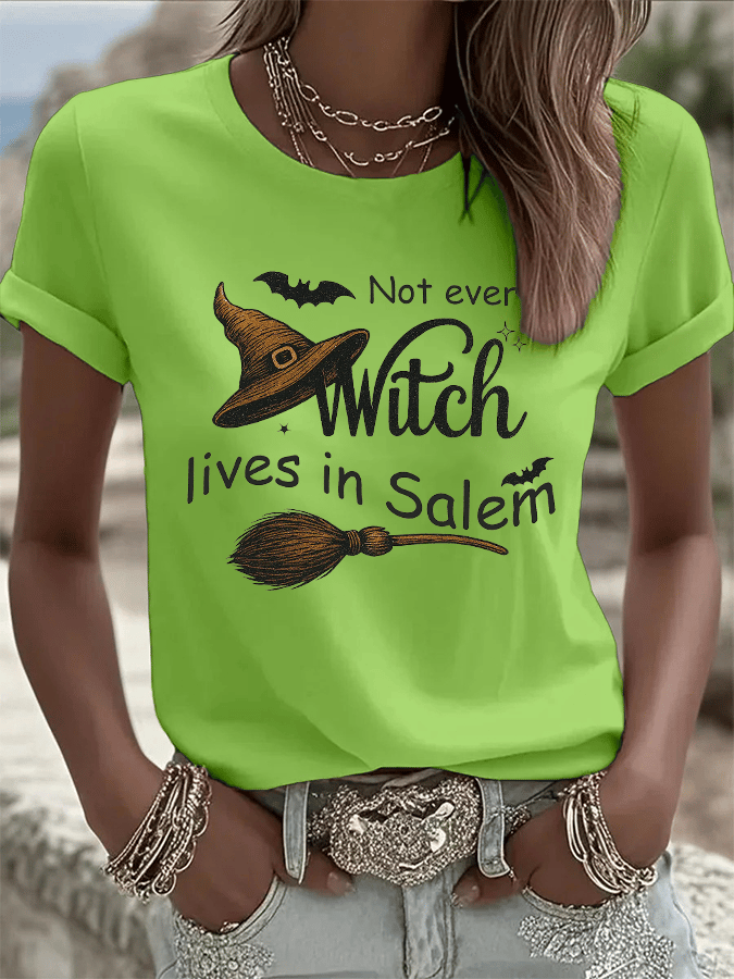 🔥HOT SALE🔥Women's Halloween Printed Round Neck T-Shirt