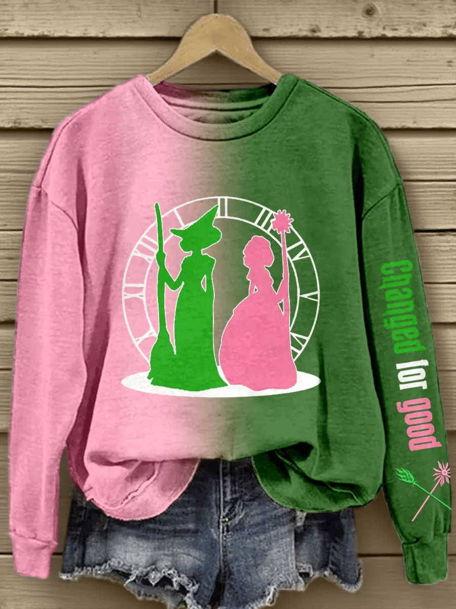 Women's Halloween Witch  Print Sweatshirt
