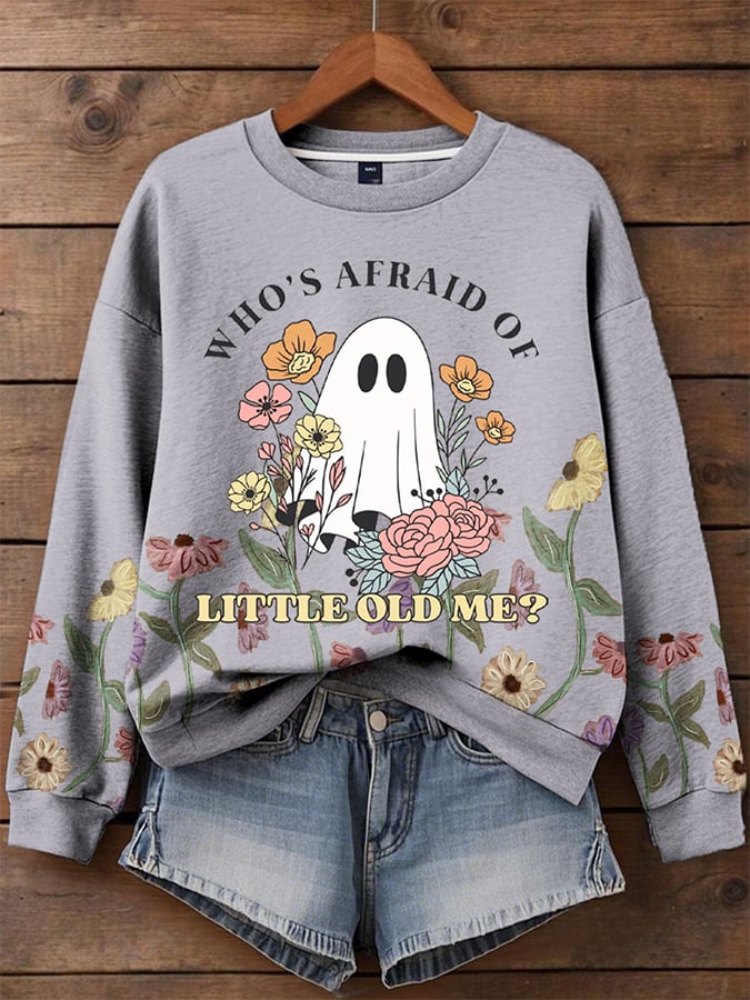 Women's Halloween Print Sweatshirt