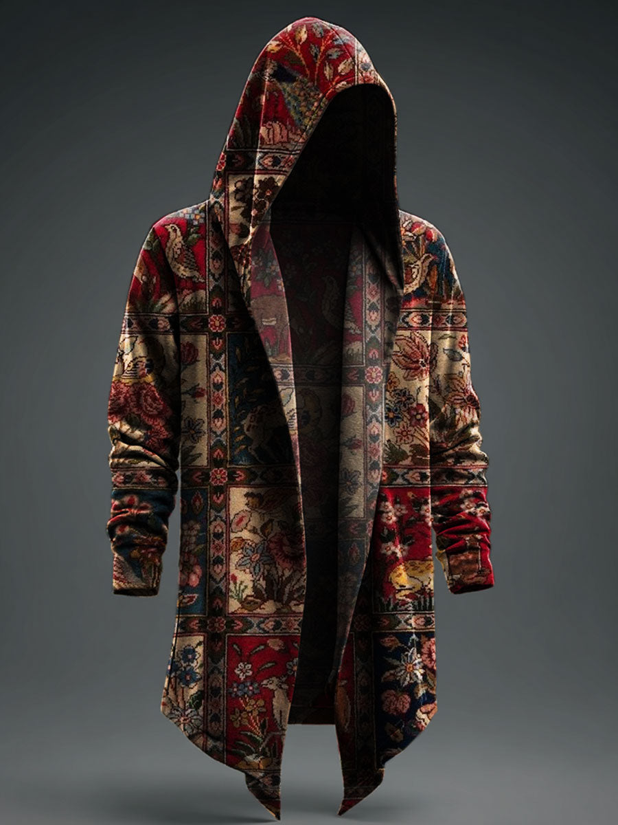 Ethnic Flowers Casual Hoodie Jacket