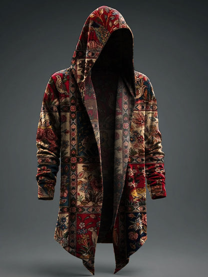 Ethnic Flowers Casual Hoodie Jacket