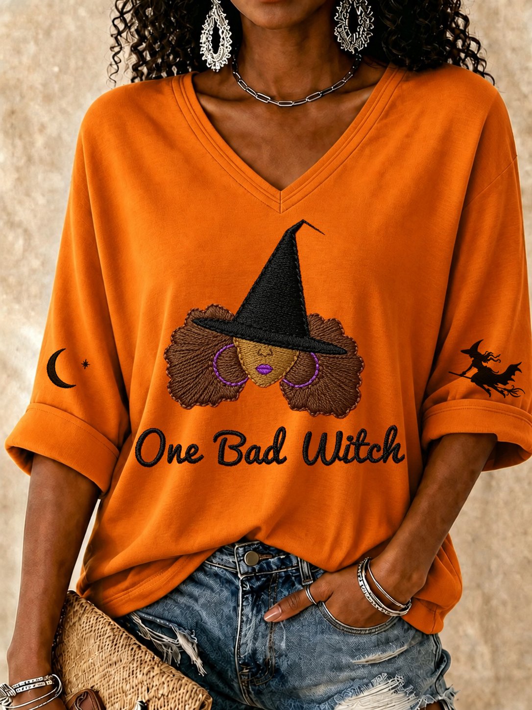 Women's African American Witch Halloween Top