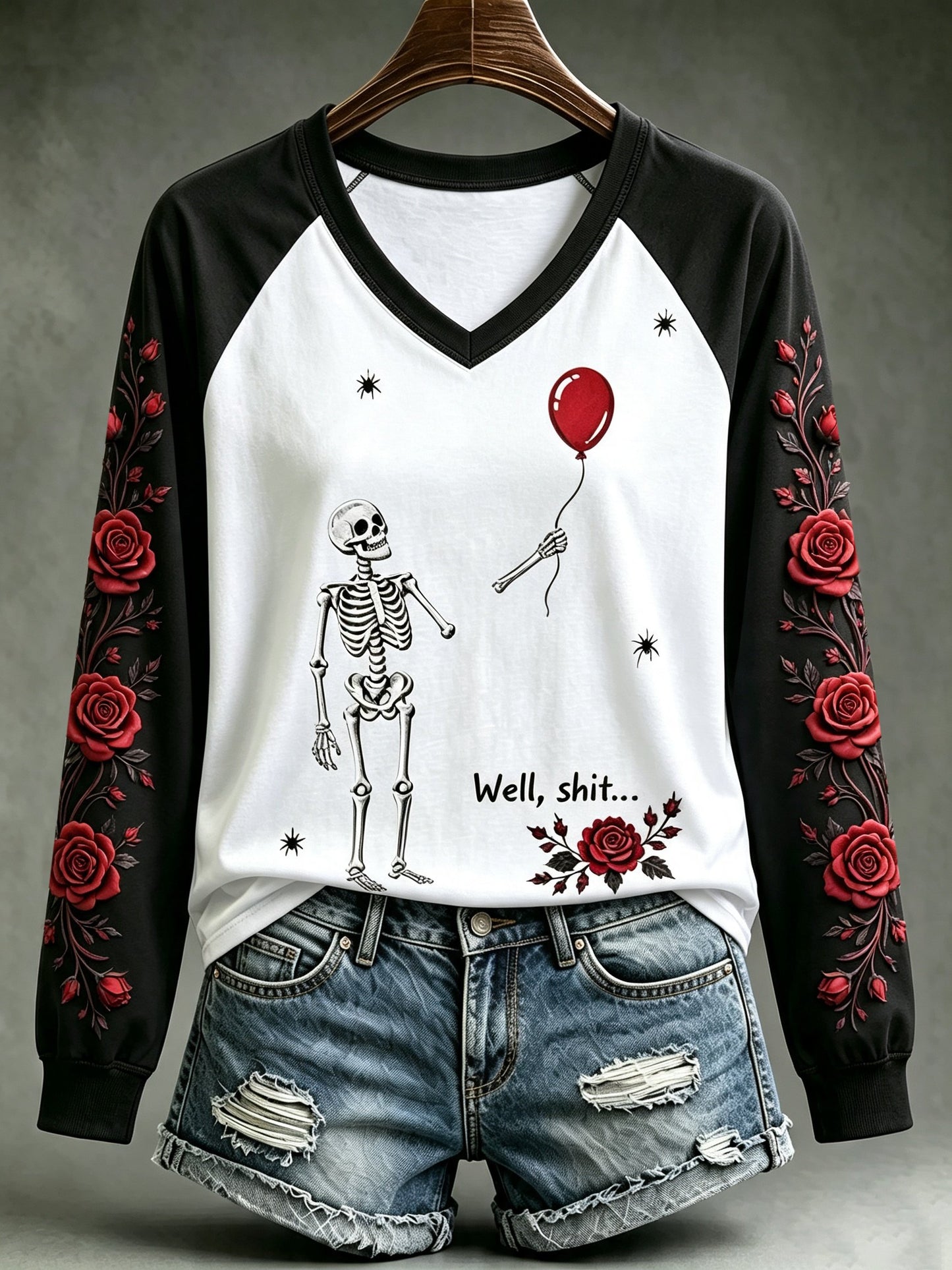 Women's Retro Halloween Well, shit... Print T-Shirt