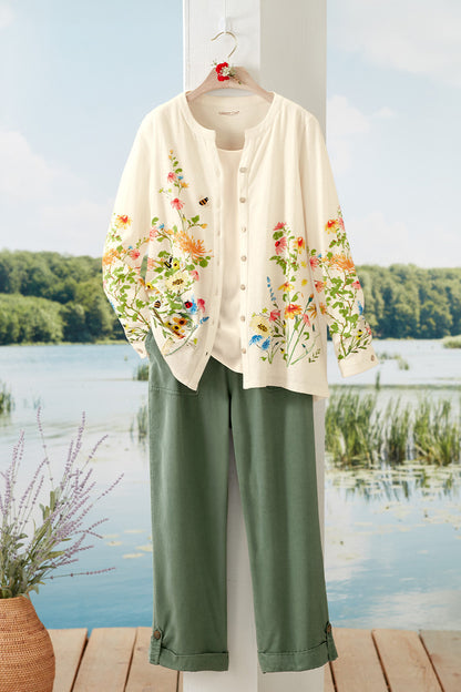 Flores Del Sol Embroidered Top
