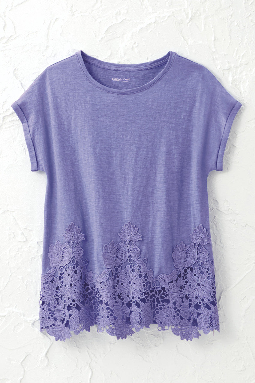 Lace Hem Knit Tunic