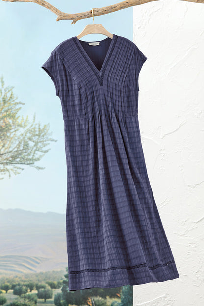 Maya Pintucked Midi Dress