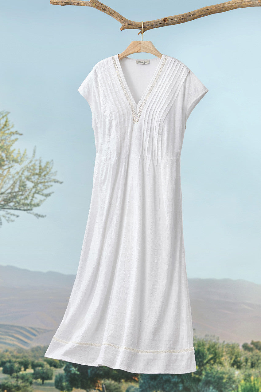 Maya Pintucked Midi Dress