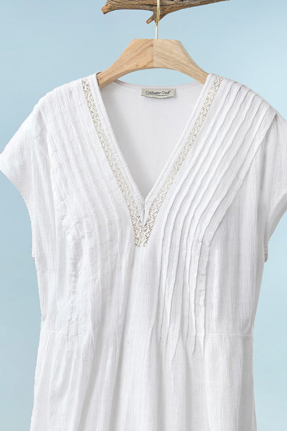 Maya Pintucked Midi Dress