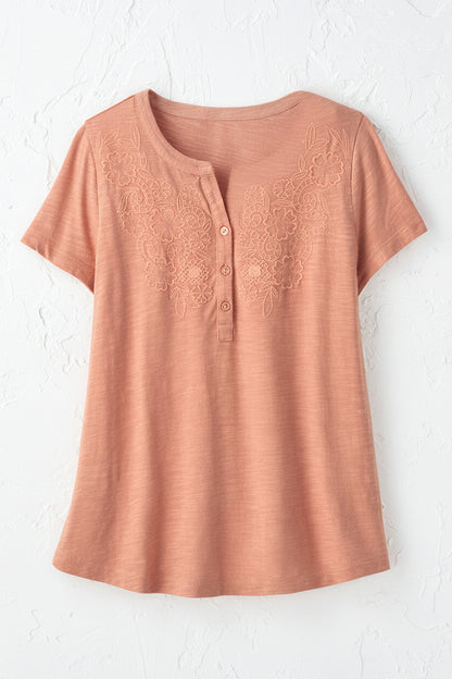 Open Mind Eyelet Henley
