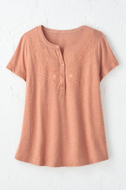Open Mind Eyelet Henley
