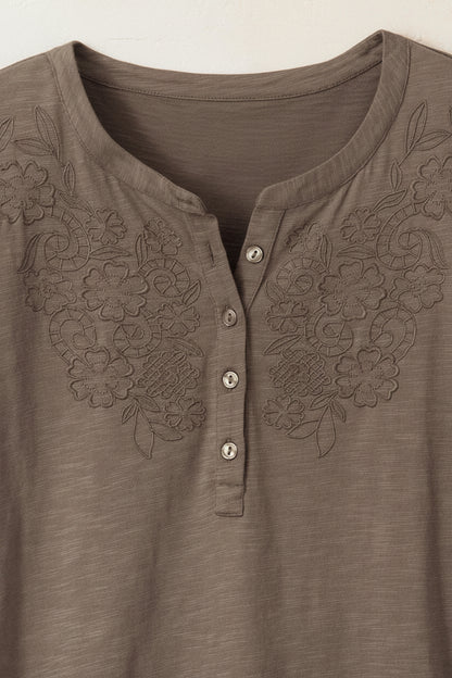Open Mind Eyelet Henley