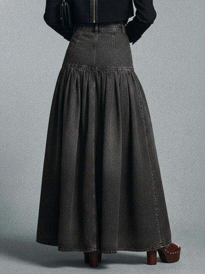 Casual Maxi Denim Skirt
