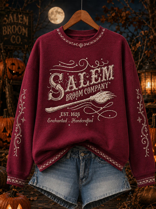 Women's “SALEM BROOM Company” Print Sweatshirt
