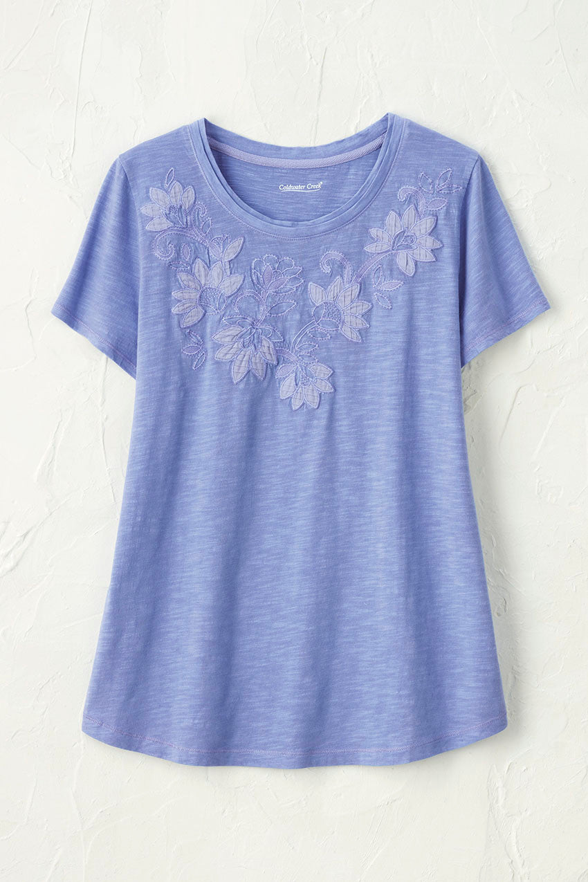 Swirling Petals Slub Tee