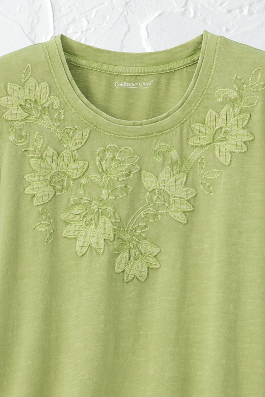 Swirling Petals Slub Tee