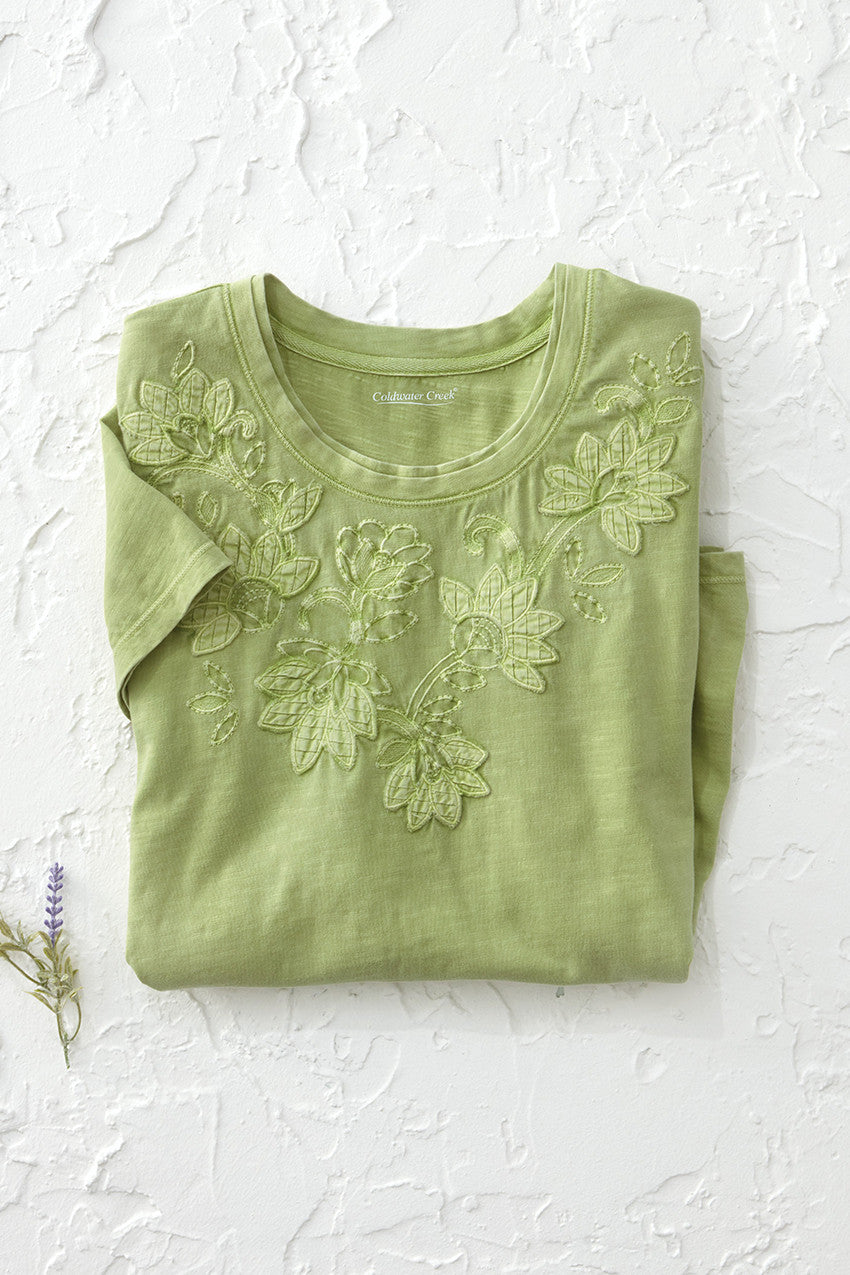 Swirling Petals Slub Tee
