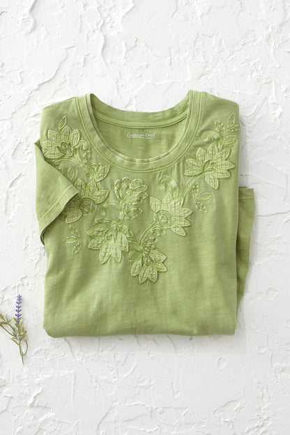 Swirling Petals Slub Tee