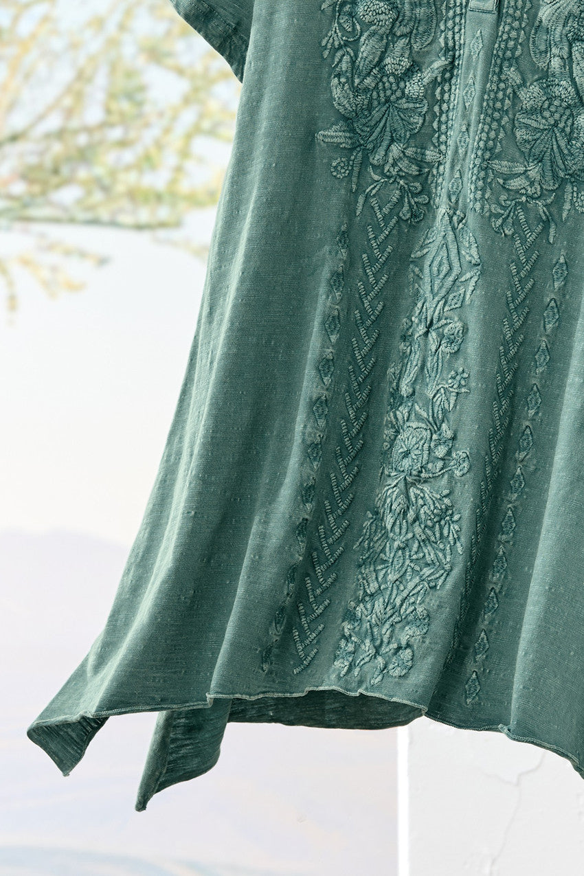 Tonal Embroidered Swing Tee