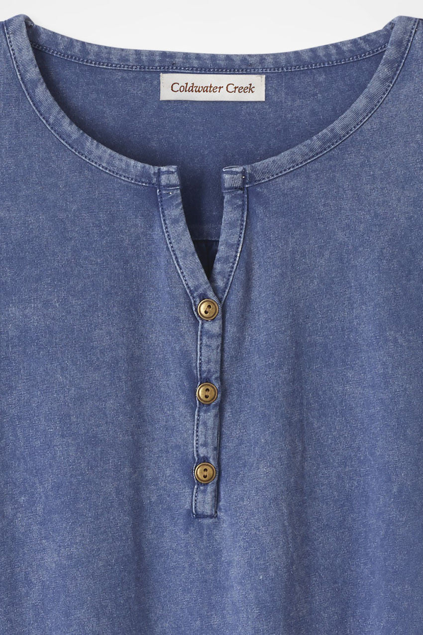 Vintage-Wash Henley