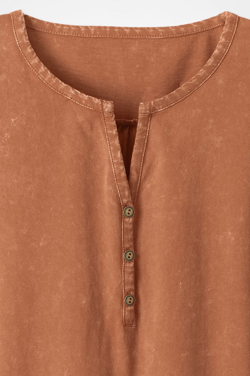 Vintage-Wash Henley