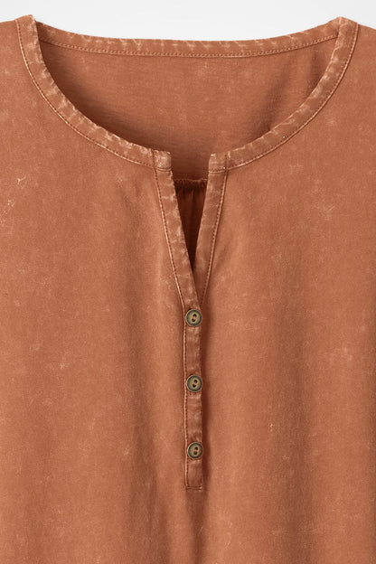 Vintage-Wash Henley