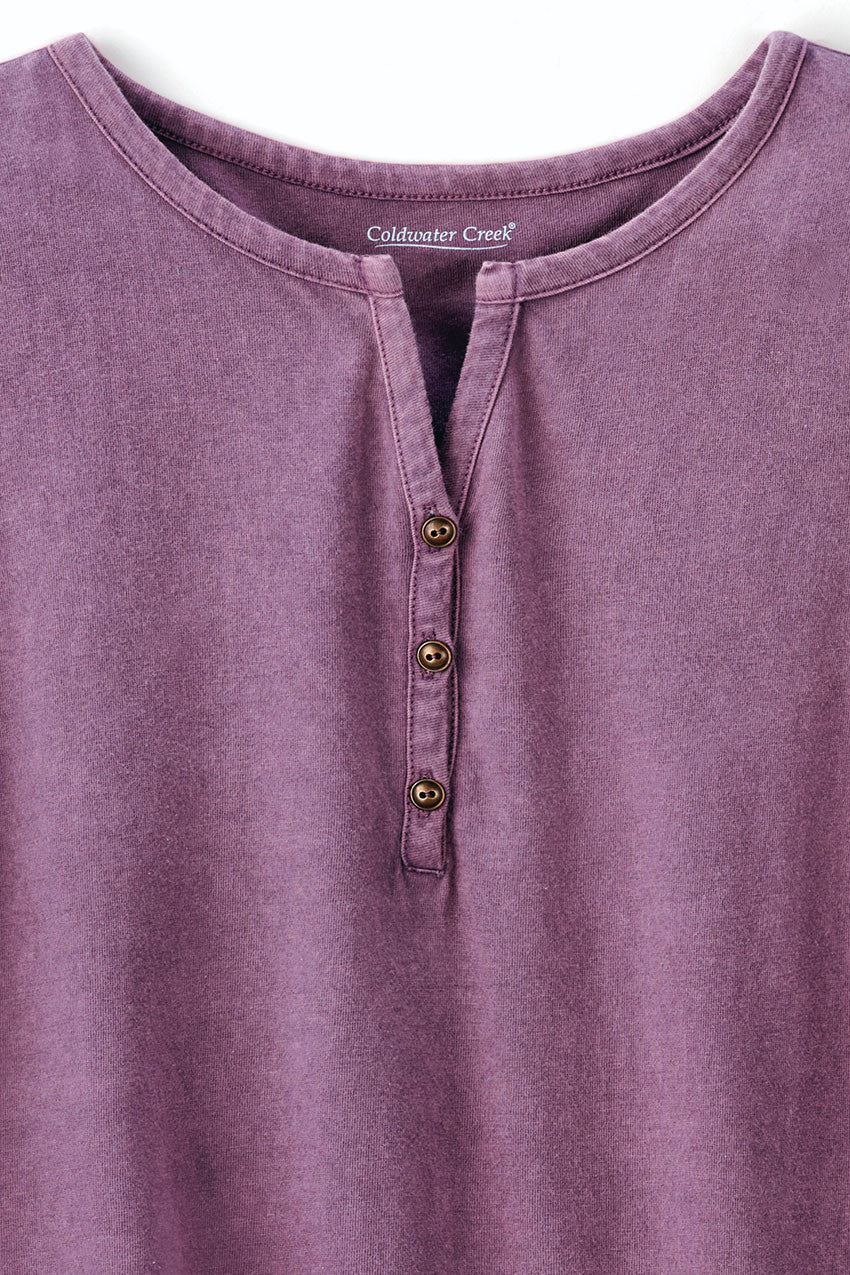 Vintage-Wash Henley