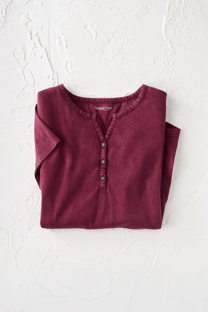 Vintage-Wash Henley