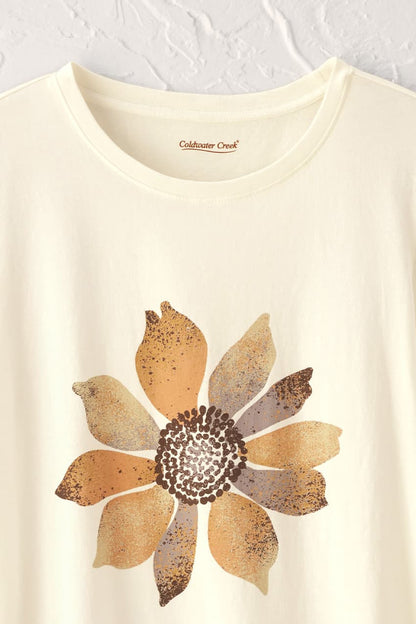 Vintage-Wash Sunflower Tee