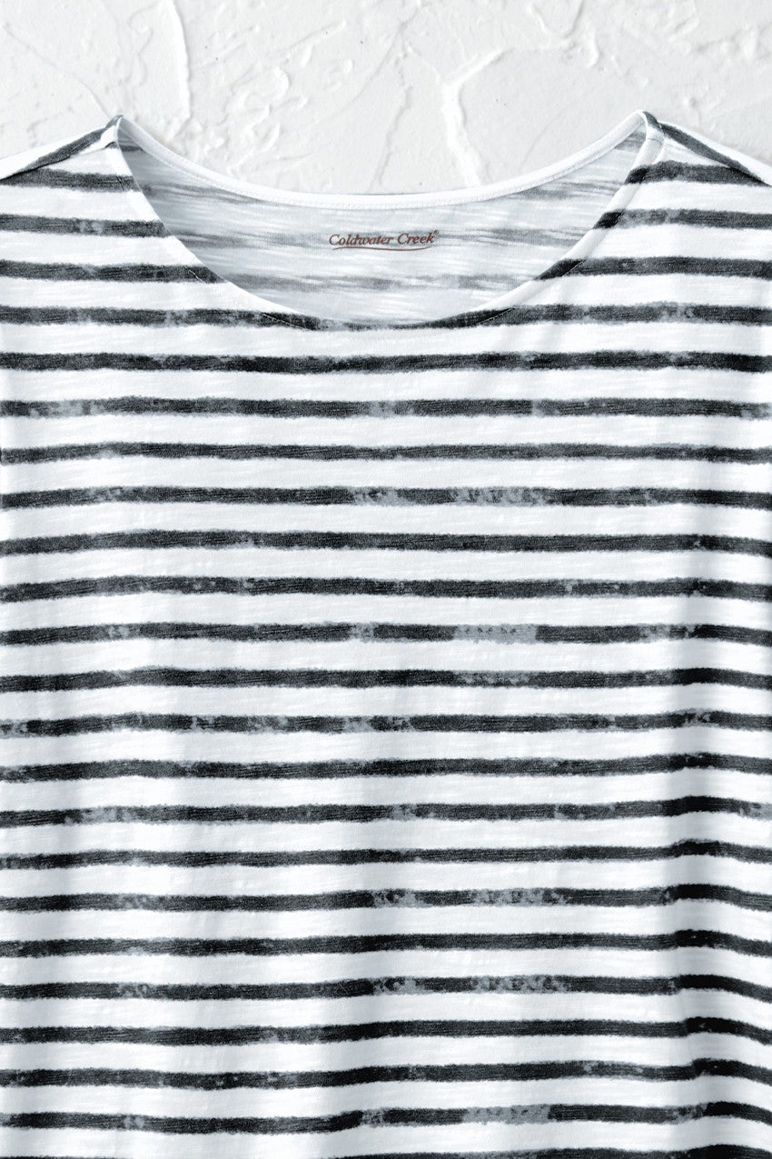 Watercolor Stripe Slub Tee