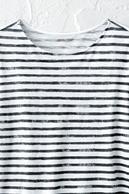 Watercolor Stripe Slub Tee