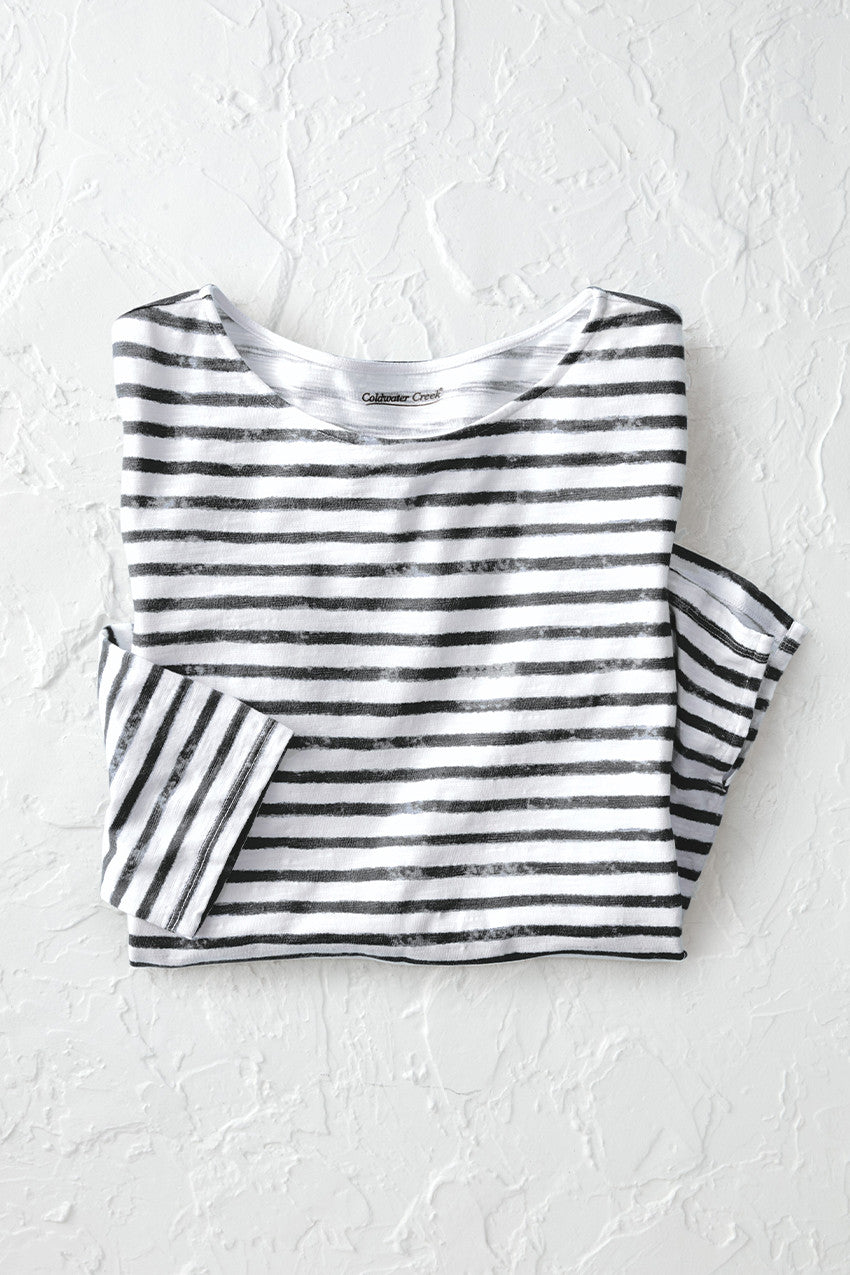 Watercolor Stripe Slub Tee