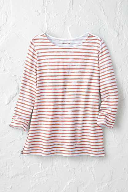 Watercolor Stripe Slub Tee