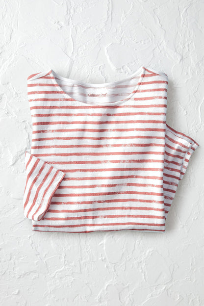 Watercolor Stripe Slub Tee