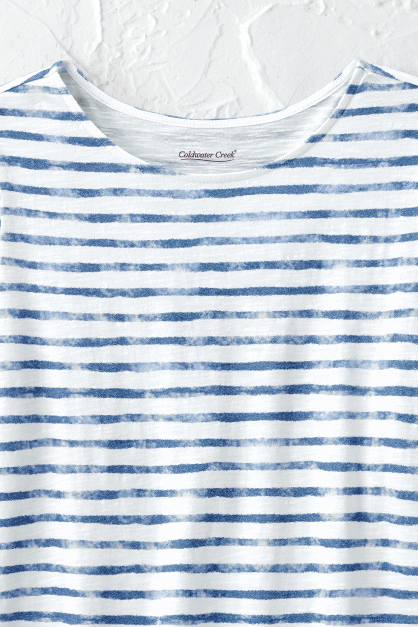 Watercolor Stripe Slub Tee