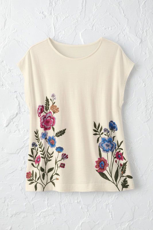 Wildflower Days Embroidered Tee